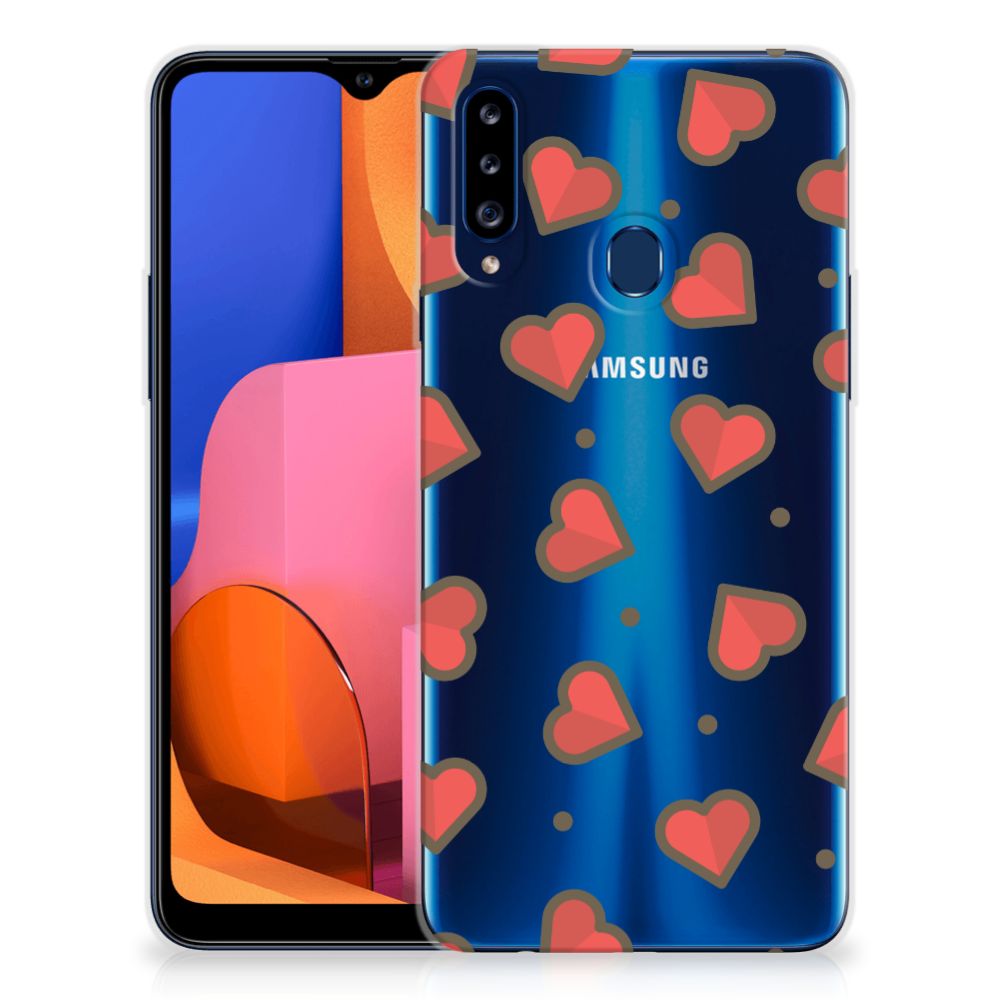 Samsung Galaxy A20s TPU bumper Hearts
