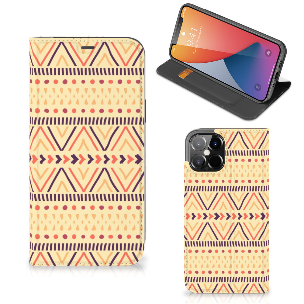 iPhone 12 Pro Max Hoesje met Magneet Aztec Yellow - B2C Telecom