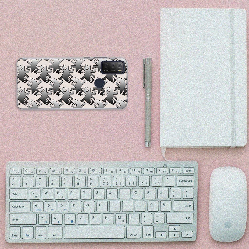 Alcatel 1S (2021) TPU Hoesje Salamander Grey