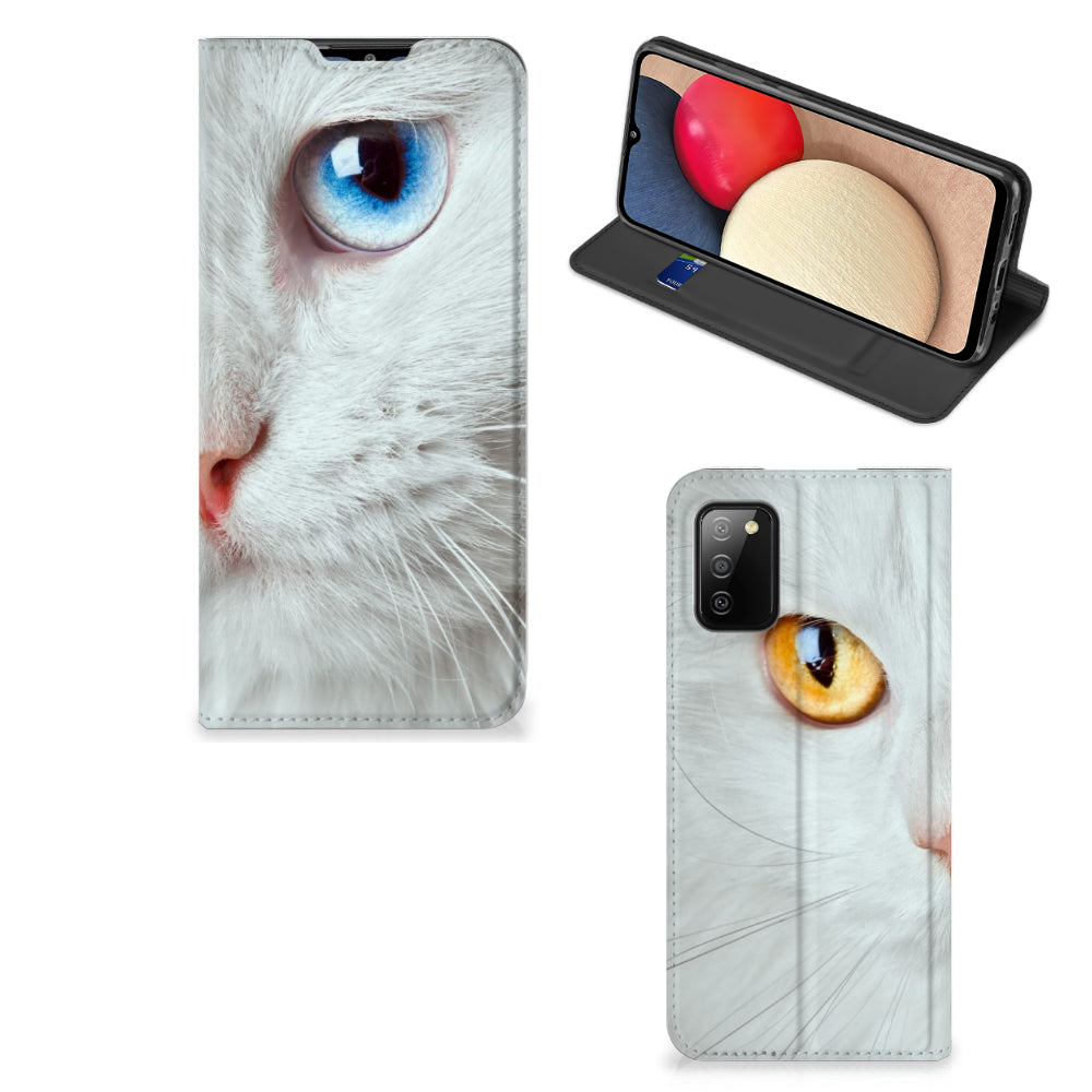 Samsung Galaxy M02s | A02s Hoesje maken Witte Kat