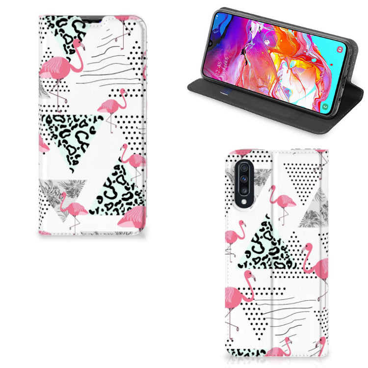 Samsung Galaxy A70 Hoesje maken Flamingo Triangle