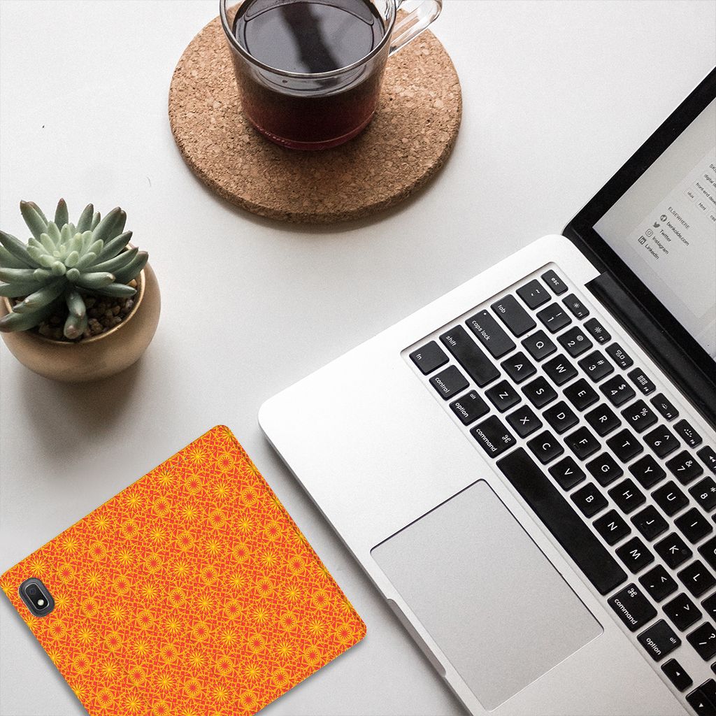 Samsung Galaxy A10 Hoesje met Magneet Batik Oranje