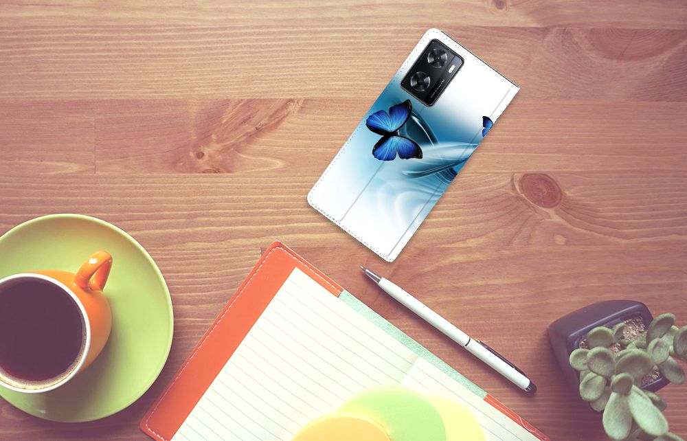 OPPO A57 | A57s | A77 4G Hoesje maken Vlinders - B2C Telecom