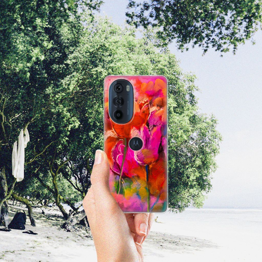 Hoesje maken Motorola Edge 30 Pro Tulips B2C Telecom