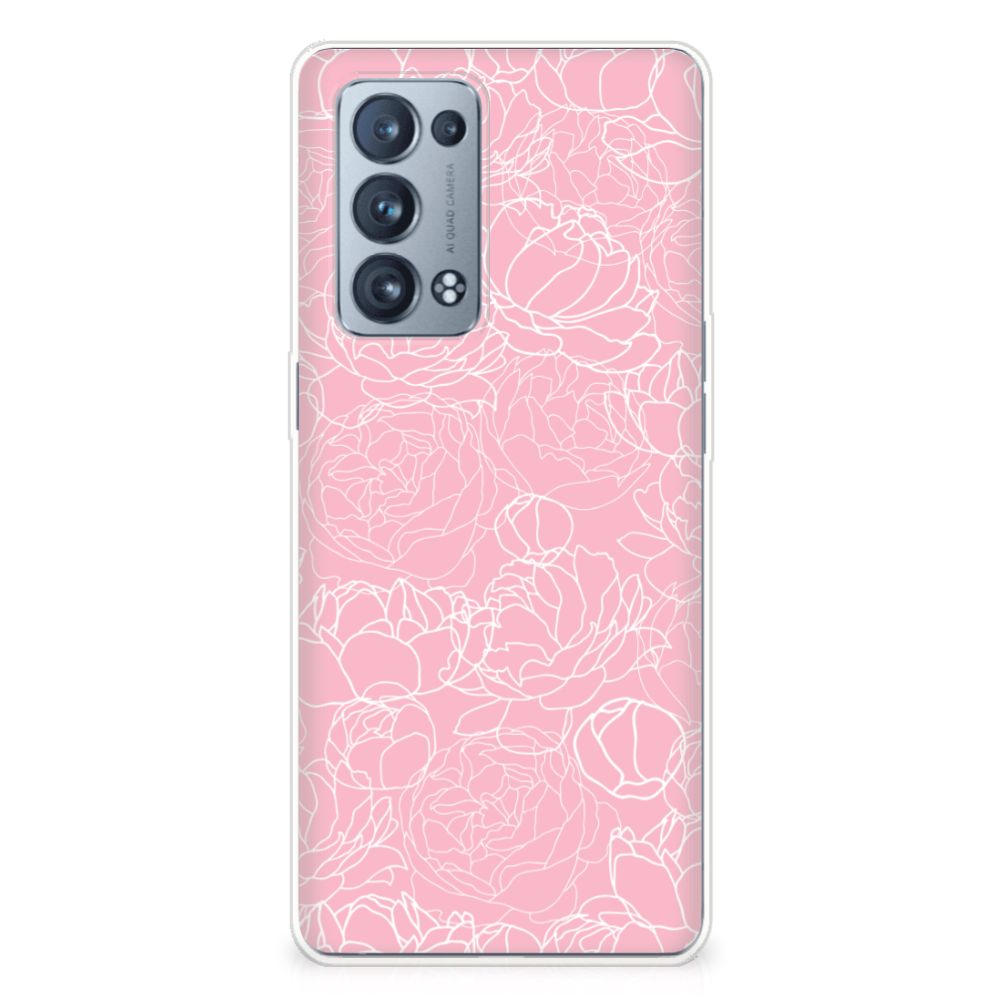 OPPO Reno 6 Pro Plus 5G TPU Case White Flowers