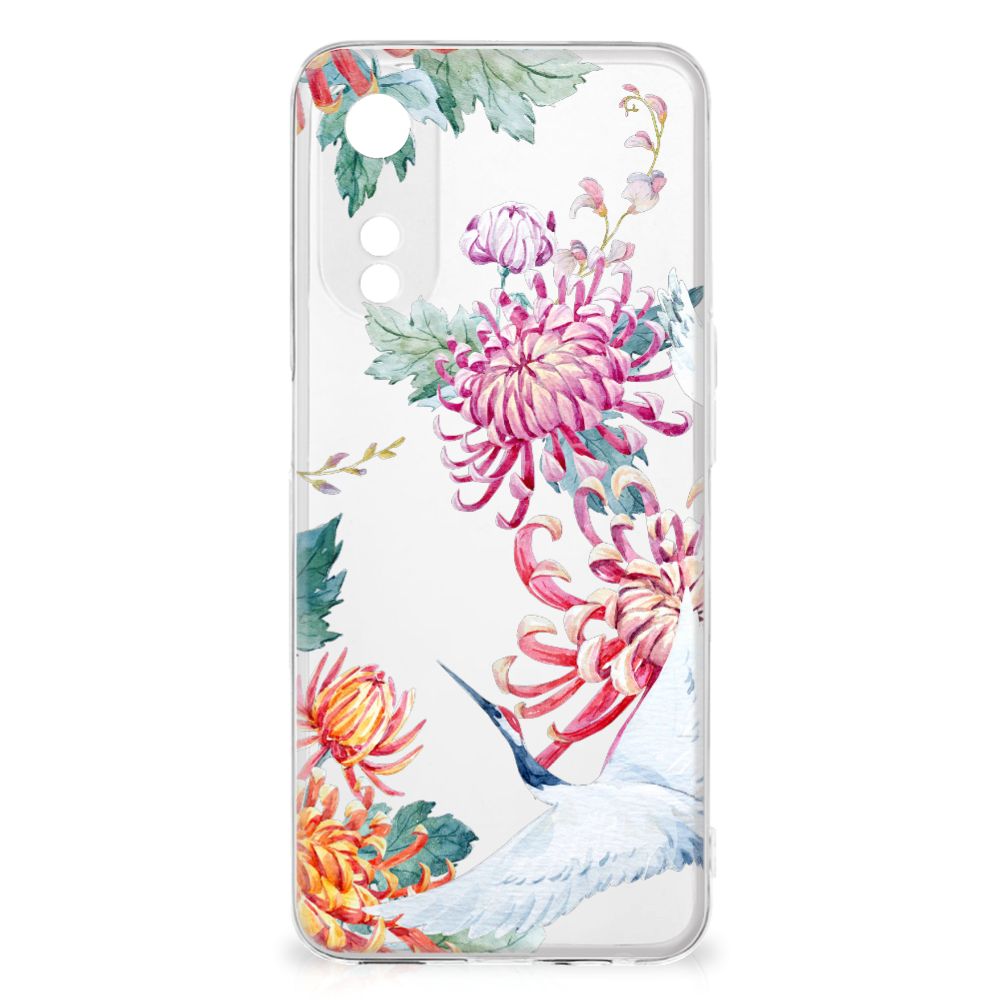 OPPO A78 5G | A58 5G TPU Hoesje Bird Flowers