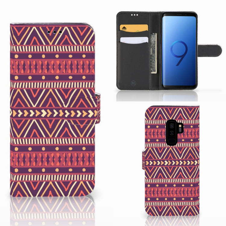 Samsung Galaxy S9 Plus Telefoon Hoesje Aztec Paars