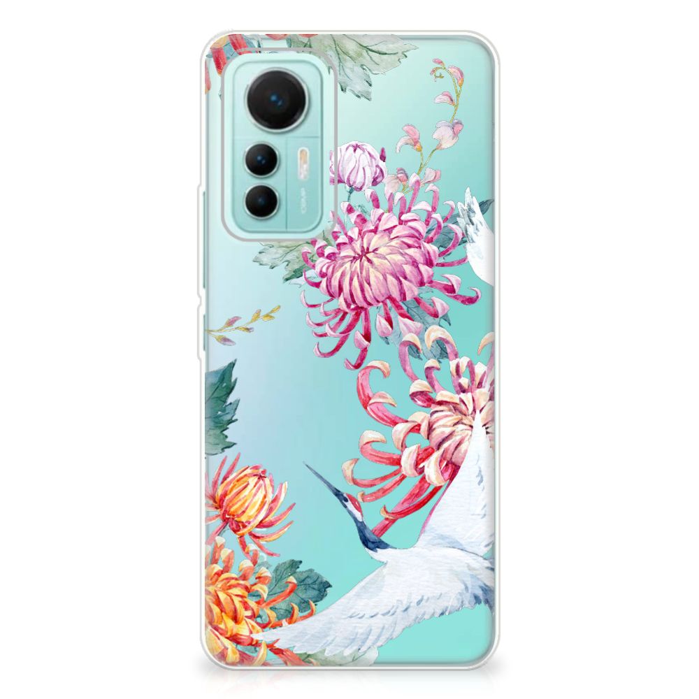 Xiaomi 12 Lite TPU Hoesje Bird Flowers