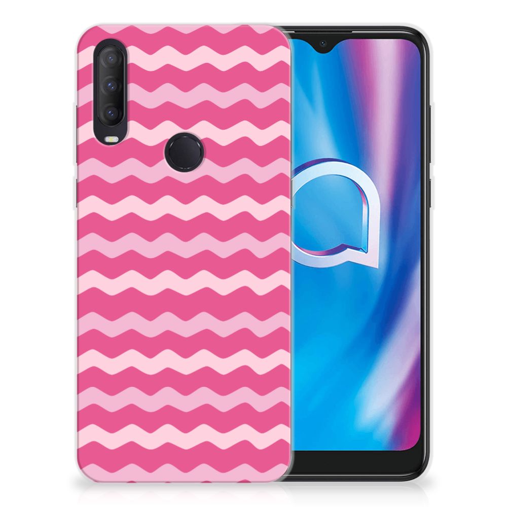 Alcatel 1S (2020) TPU bumper Waves Pink B2C Telecom