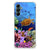 Samsung Galaxy A14 5G/4G Case Anti-shock Vissen with colorful marine life design featuring a turtle and vibrant coral.
