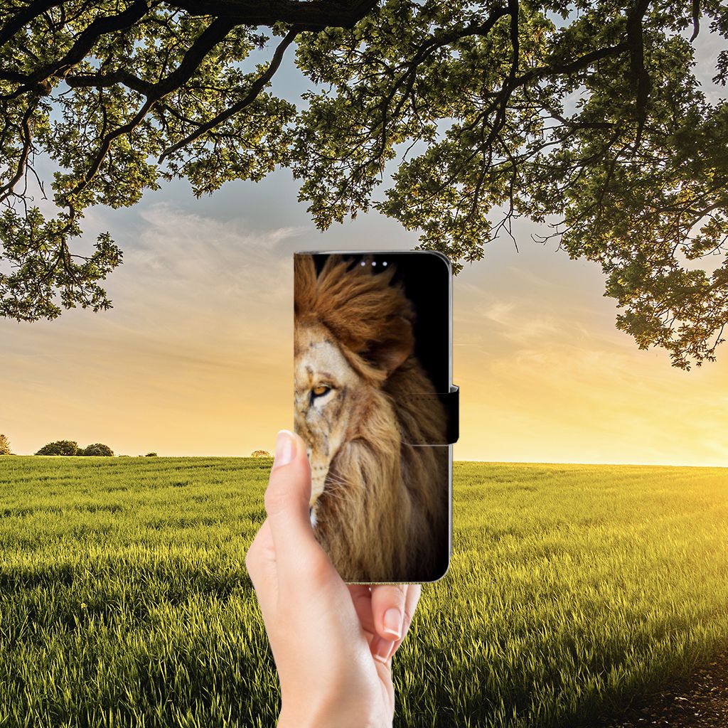 Samsung Galaxy S20 Plus Telefoonhoesje met Pasjes Leeuw