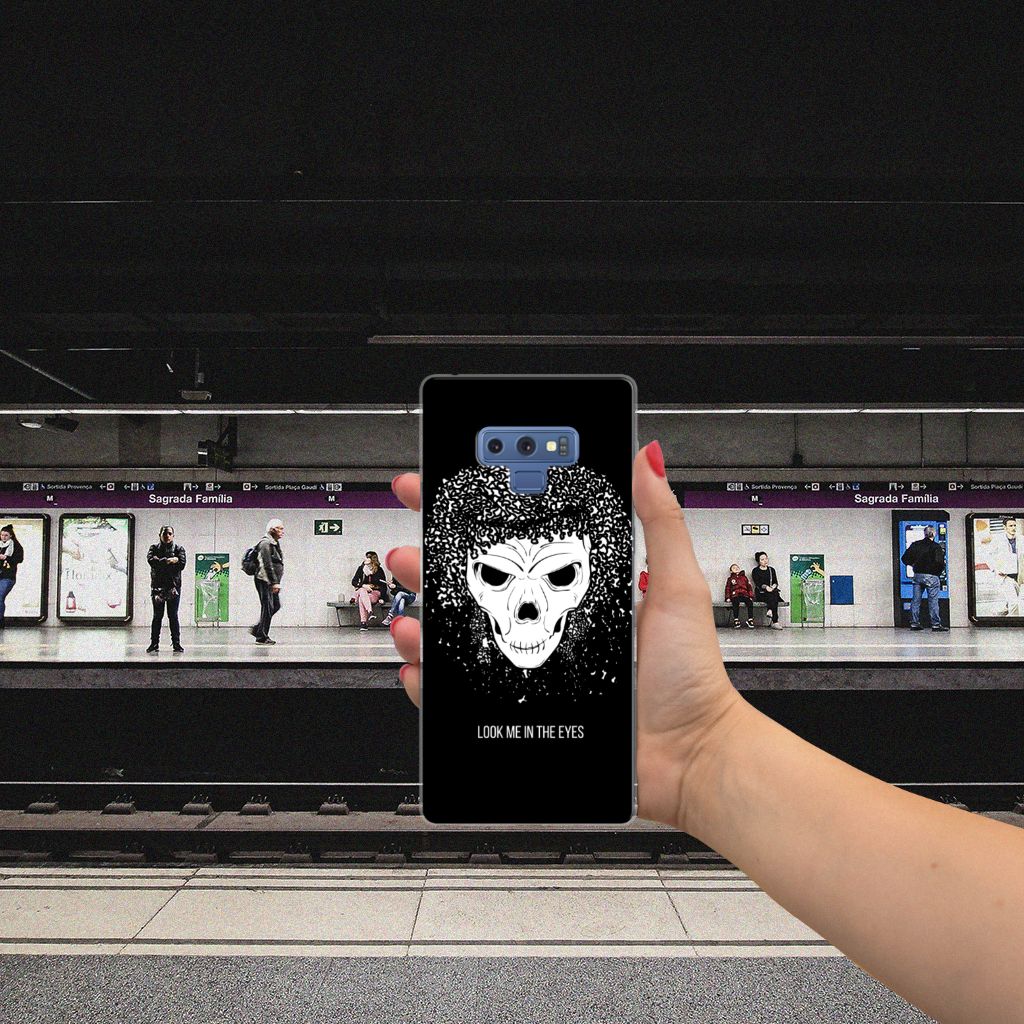 Silicone Back Case Samsung Galaxy Note 9 Skull Hair
