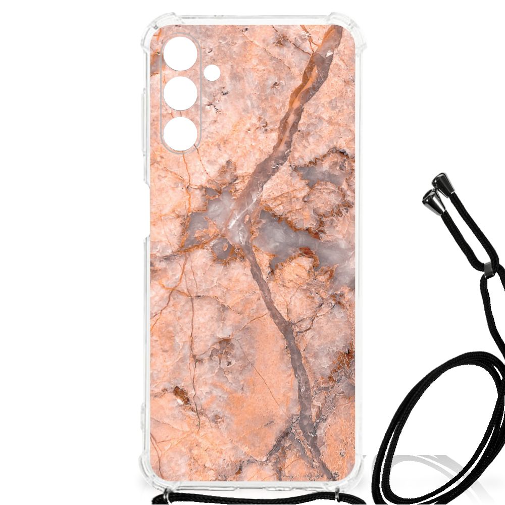 Samsung Galaxy A13 5G | A04s Anti-Shock Hoesje Marmer Oranje