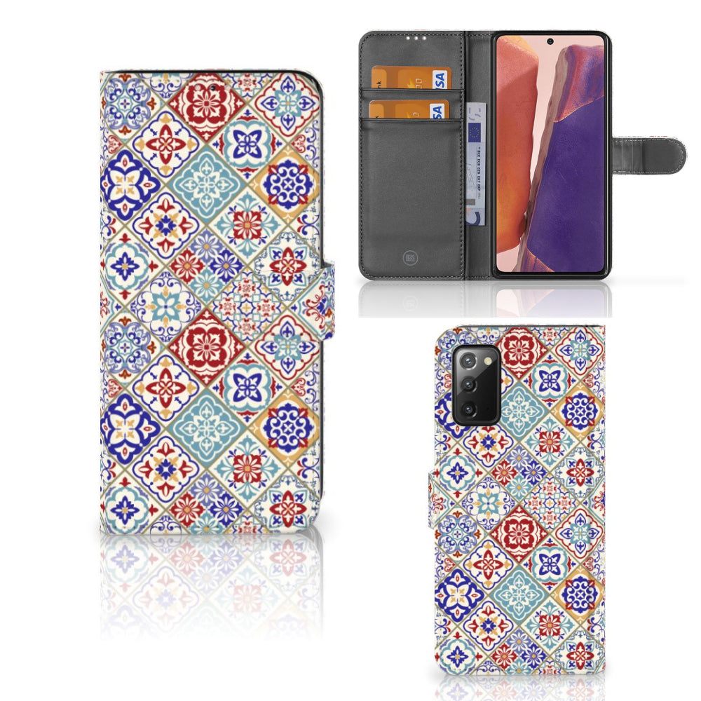 Samsung Galaxy Note 20 Bookcase Tiles Color