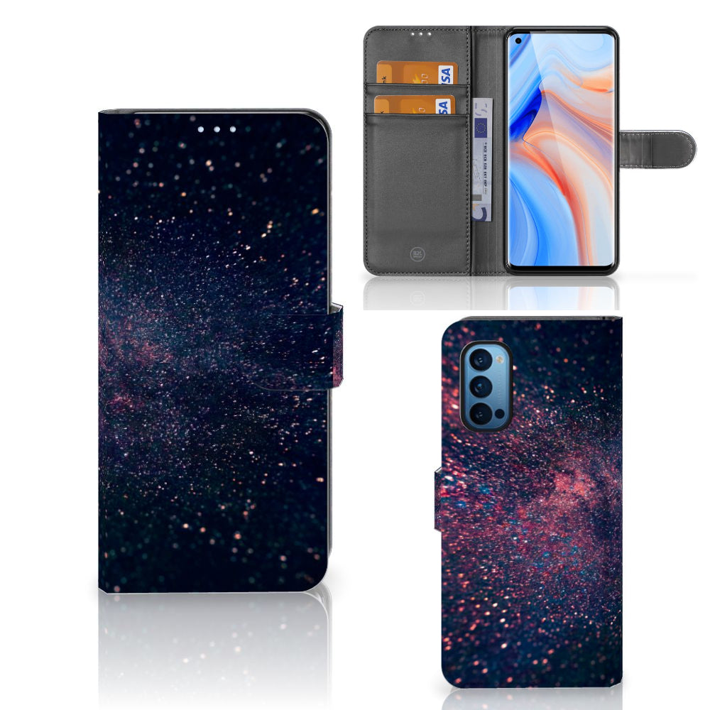 OPPO Reno 4 Pro 5G Book Case Stars