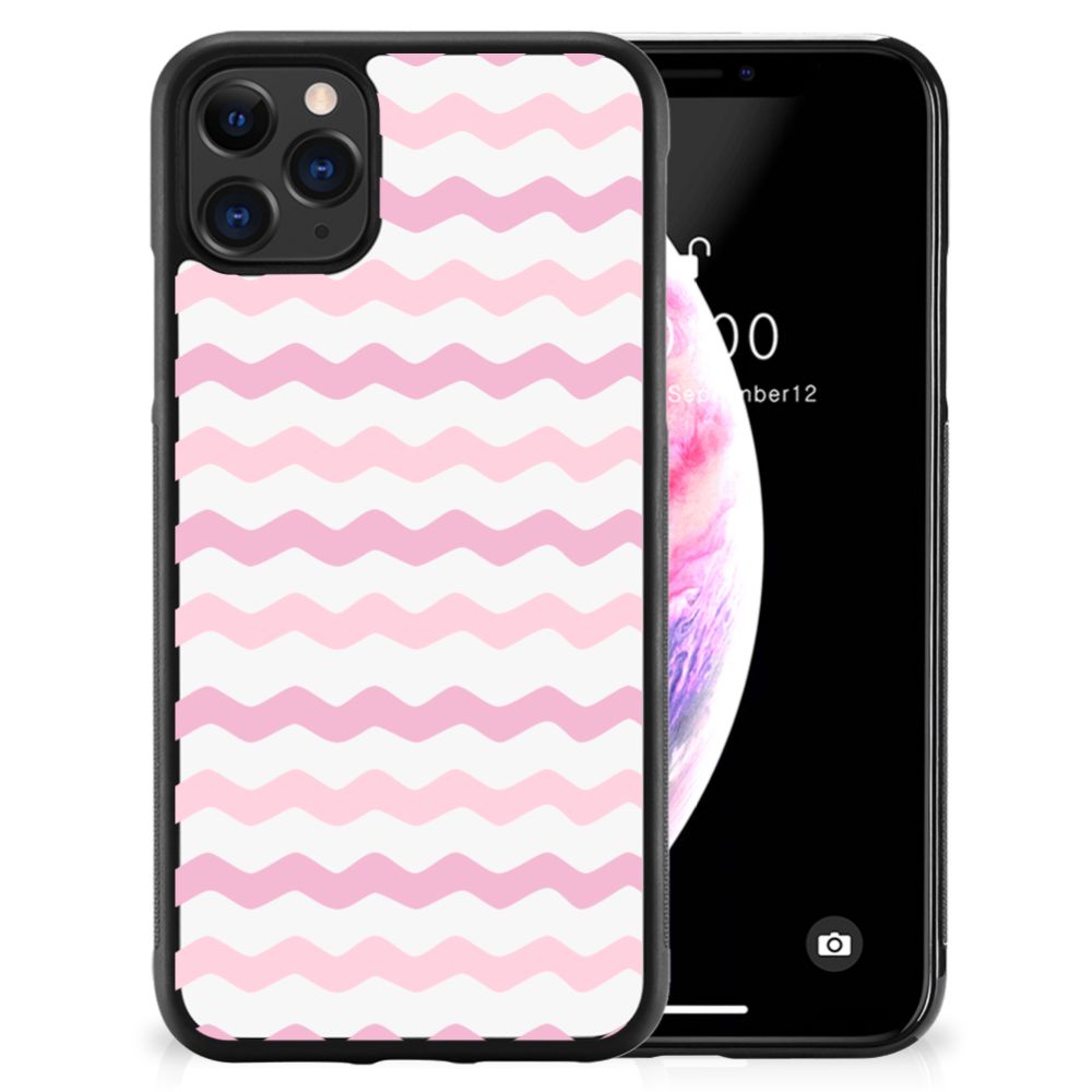 Apple iPhone 11 Pro Max Bumper Case Waves Roze B2C Telecom