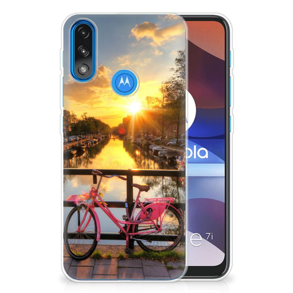 Motorola Moto E7/E7i Power Siliconen Back Cover Amsterdamse Grachten