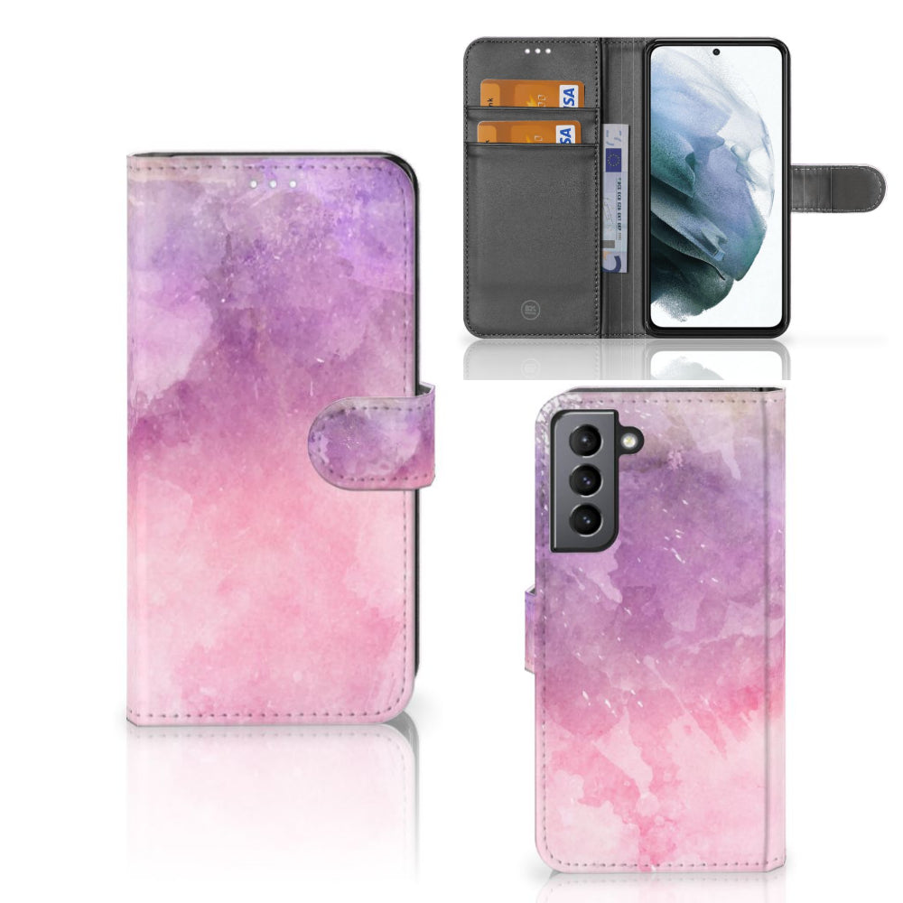 Hoesje Samsung Galaxy S21 FE Pink Purple Paint