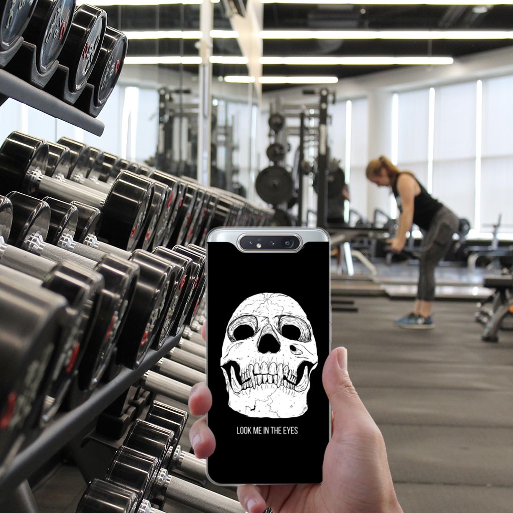 Silicone Back Case Samsung Galaxy A80 Skull Eyes