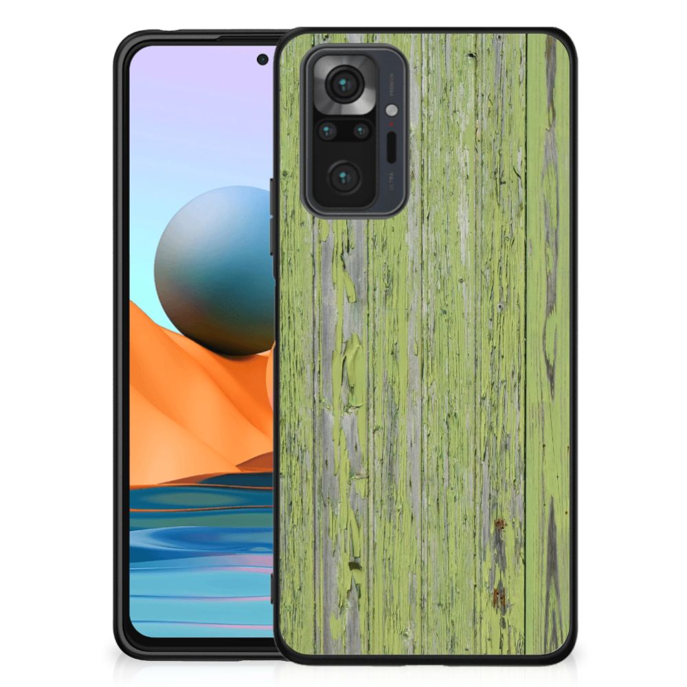 Xiaomi Redmi Note 10 Pro Houten Print Telefoonhoesje Green Wood