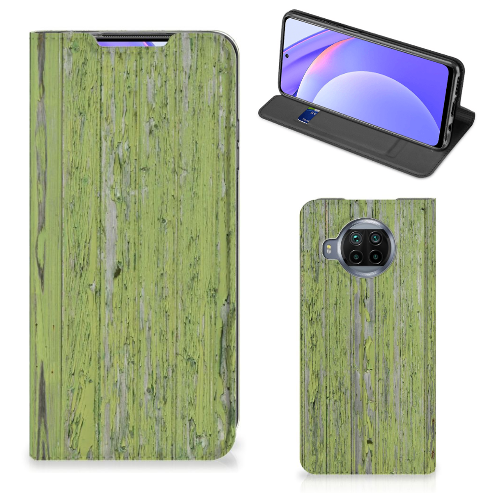 Xiaomi Mi 10T Lite Book Wallet Case Green Wood - B2C Telecom