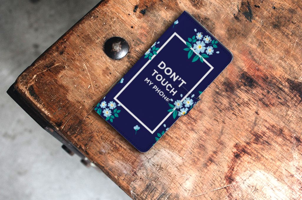 Samsung Xcover Pro Portemonnee Hoesje Flowers Blue DTMP