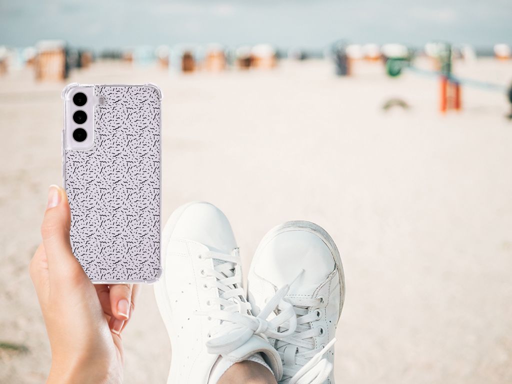 Samsung Galaxy S22 Doorzichtige Silicone Hoesje Stripes Dots B2C Telecom