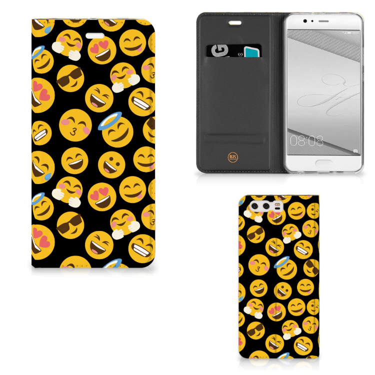 Huawei P10 Plus Hoesje met Magneet Emoji