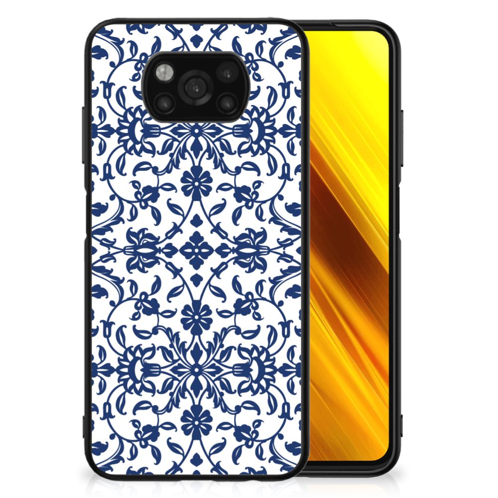 Xiaomi Poco X3 | X3 Pro Bloemen Hoesje Flower Blue B2C Telecom