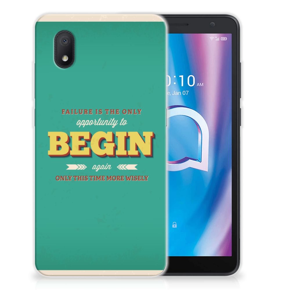 Alcatel 1B (2020) Siliconen hoesje met naam Quote Begin B2C Telecom