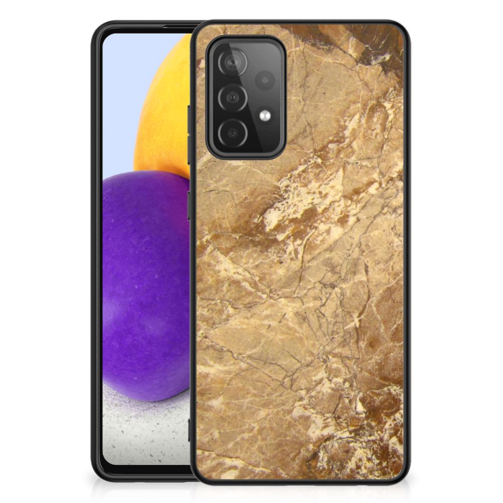Samsung Galaxy A72 (5G/4G) Marmeren Print Telefoonhoesje Marmer Creme
