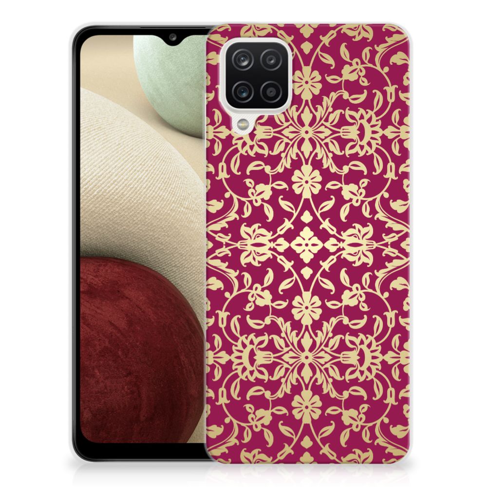 Siliconen Hoesje Samsung Galaxy A12 Barok Pink B2C Telecom