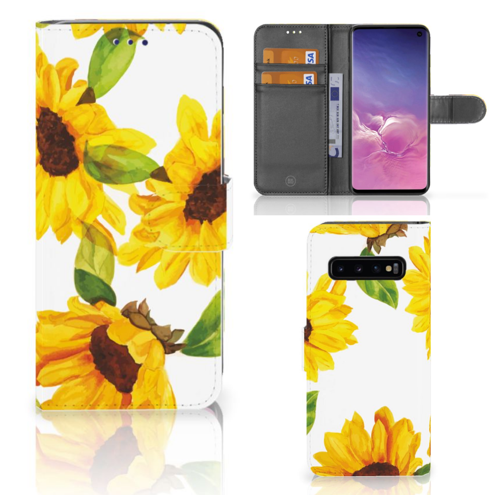 Hoesje voor Samsung Galaxy S10 Zonnebloemen