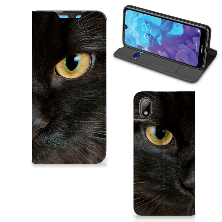 Huawei Y5 (2019) Hoesje maken Zwarte Kat - B2C Telecom