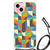iPhone 15 Plus Doorzichtige Silicone Hoesje Funky Retro