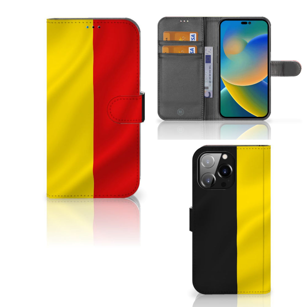 iPhone 14 Pro Max Bookstyle Case Belgische Vlag