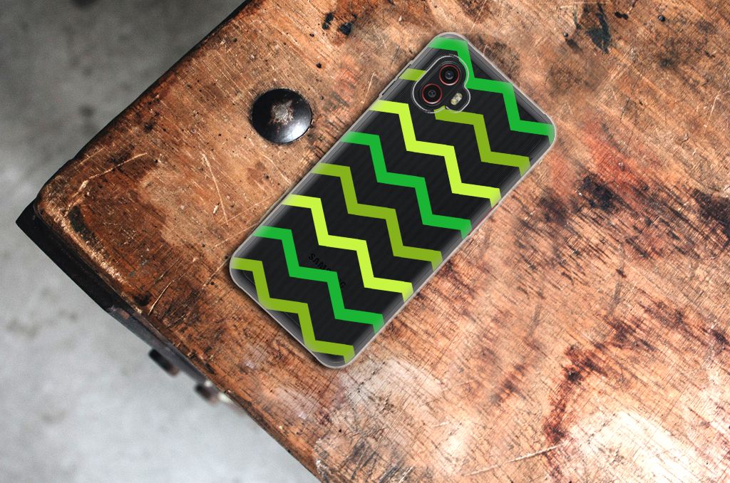 Samsung Galaxy Xcover 6 Pro TPU bumper Zigzag Groen B2C Telecom
