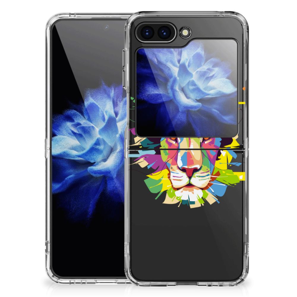Samsung Galaxy Z Flip 5 Telefoonhoesje met Naam Lion Color