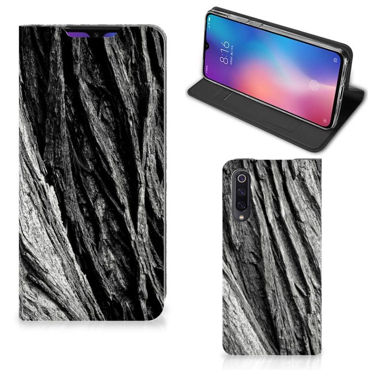 Book Wallet Case Xiaomi Mi 9 Boomschors Grijs