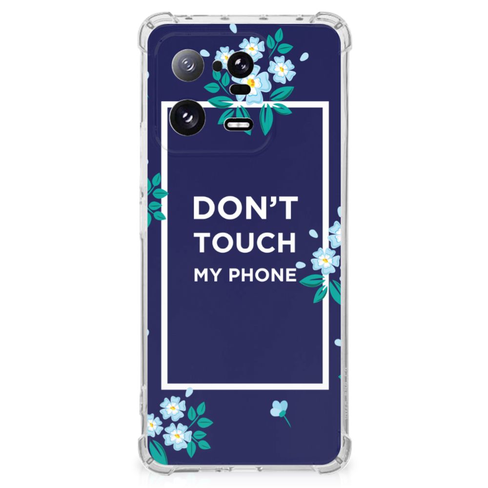 Xiaomi 13 Pro Anti Shock Case Flowers Blue DTMP