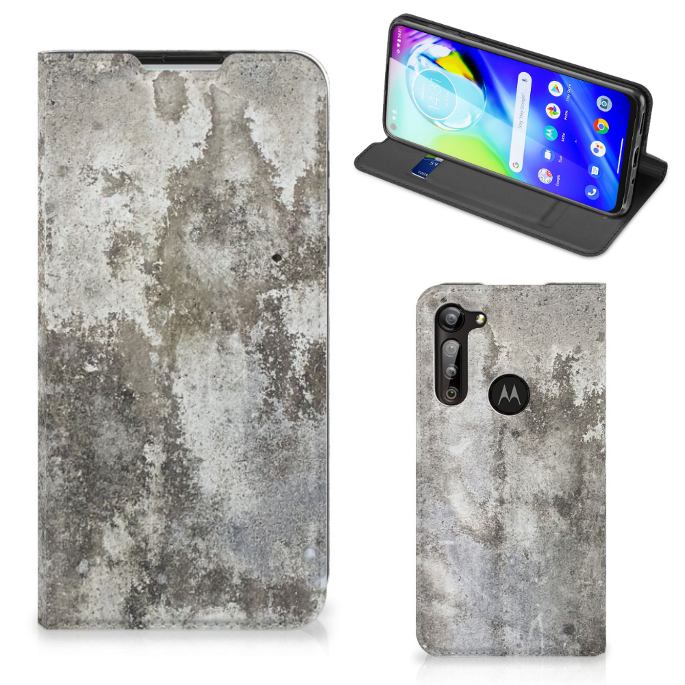 Motorola Moto G8 Power Standcase Beton Print - B2C Telecom