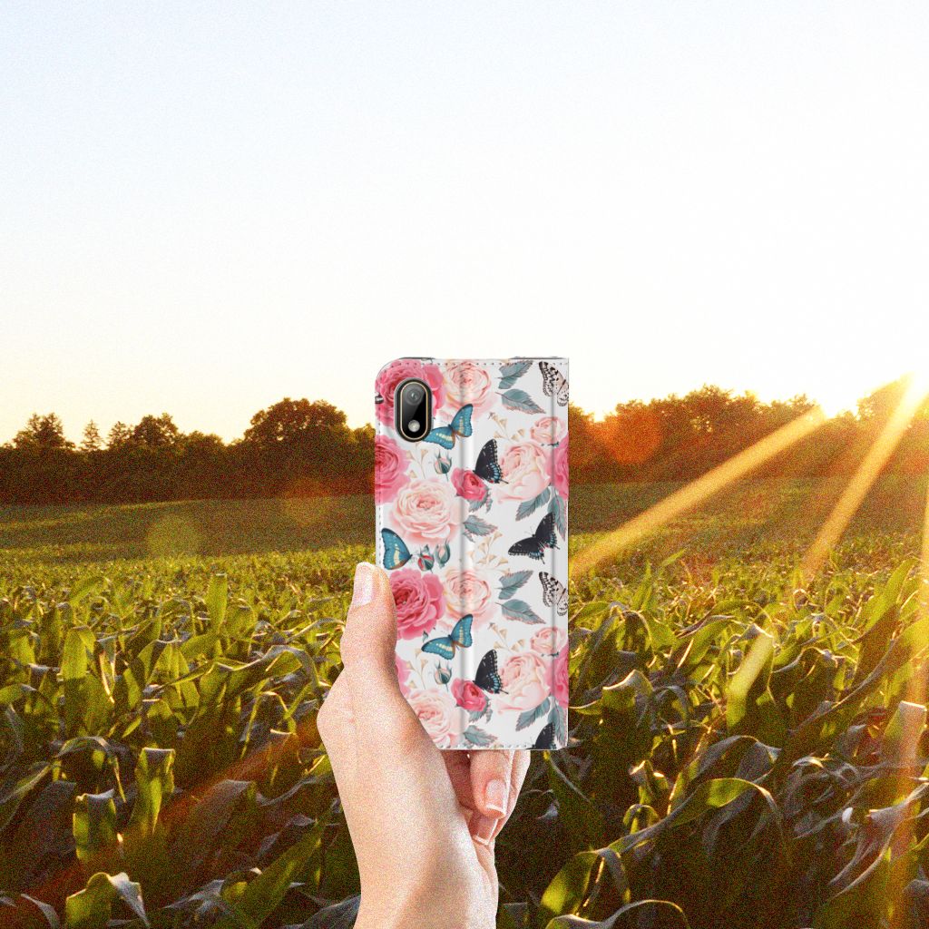 Huawei Y5 (2019) Smart Cover Butterfly Roses - B2C Telecom