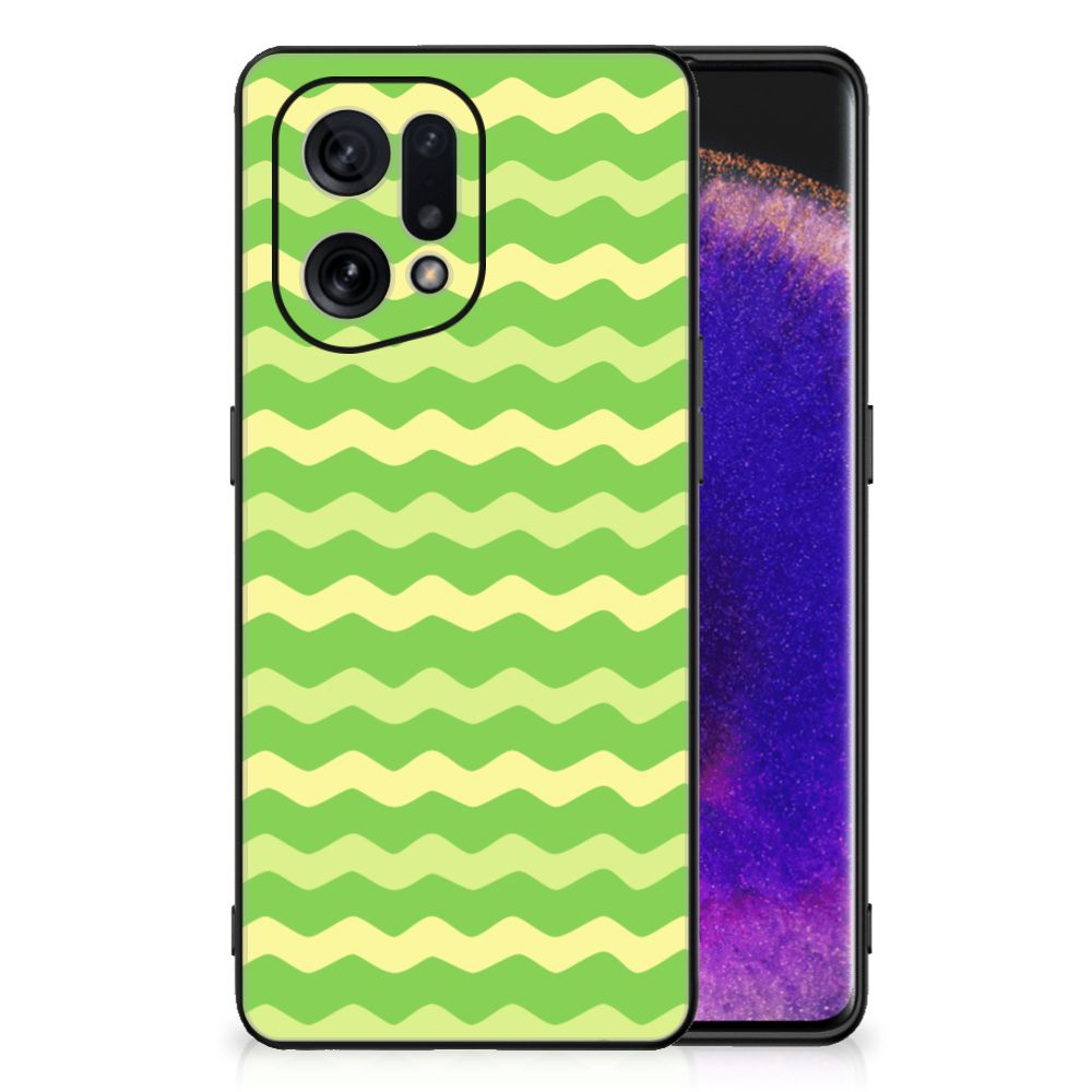 OPPO Find X5 Back Case Waves Green