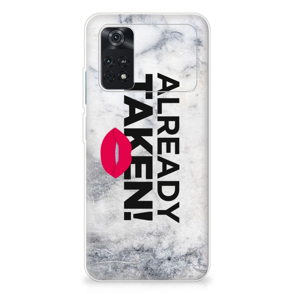 Xiaomi Poco M4 Pro 4G Siliconen hoesje met naam Already Taken White