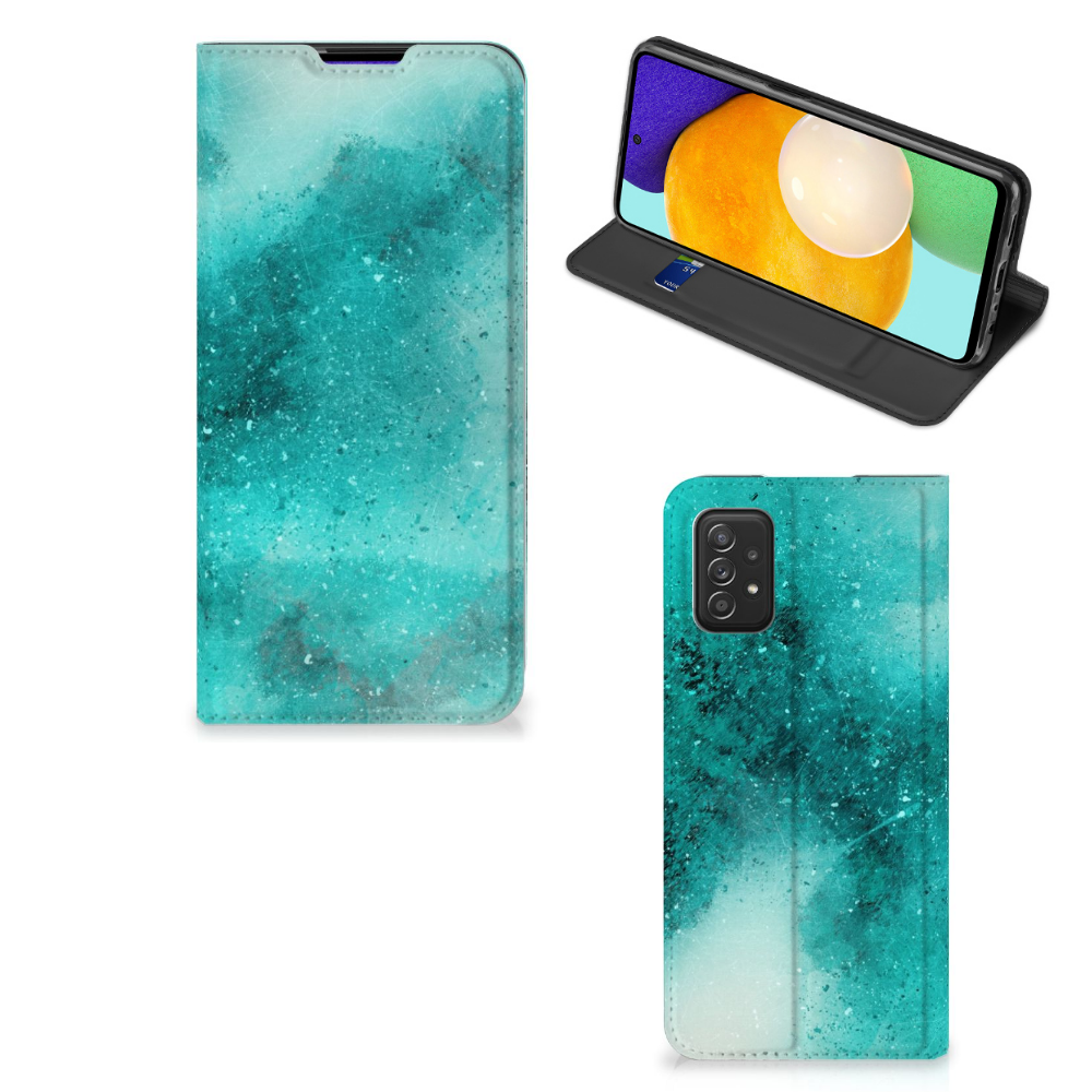 Bookcase Samsung Galaxy A03s Painting Blue - B2C Telecom