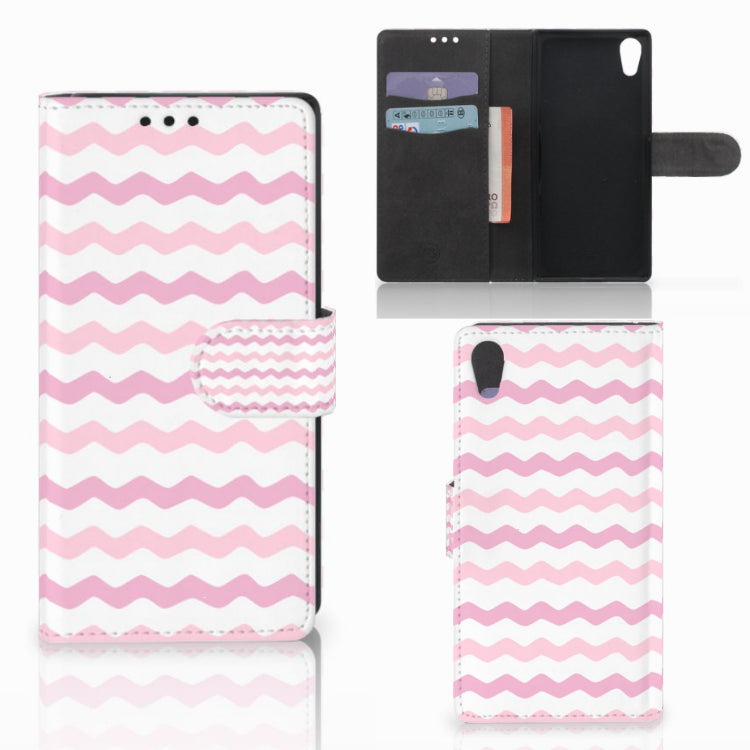 Sony Xperia XA1 Telefoon Hoesje Waves Roze