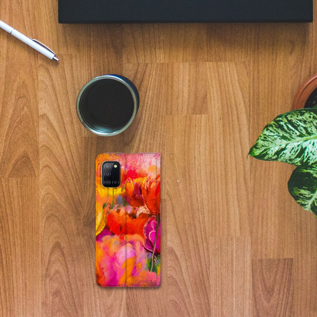 Bookcase Samsung Galaxy A31 Tulips - B2C Telecom