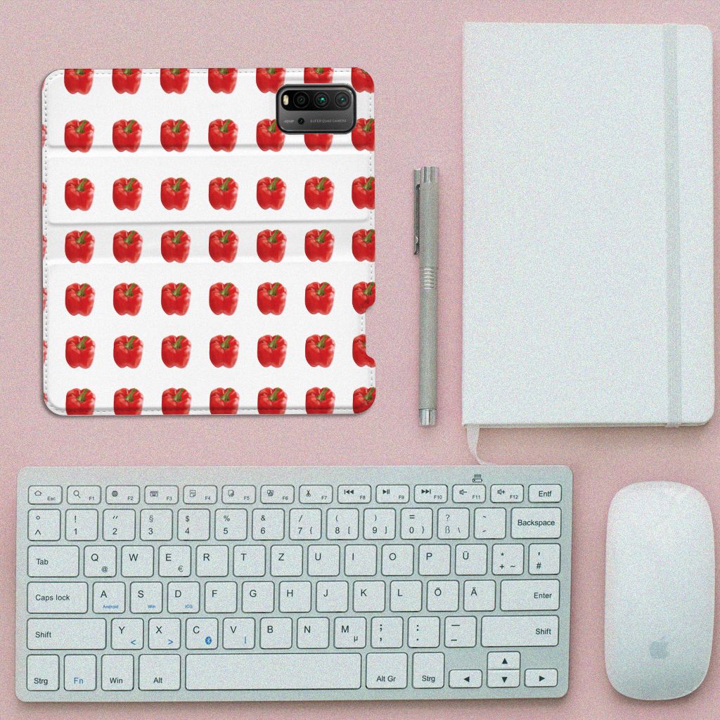 Xiaomi Poco M3 | Redmi 9T Flip Style Cover Paprika Red - B2C Telecom