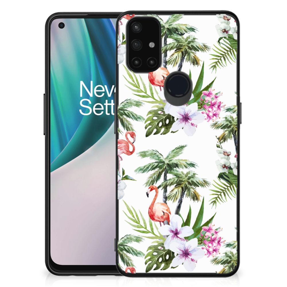 OnePlus Nord N10 5G Dierenprint Telefoonhoesje Flamingo Palms