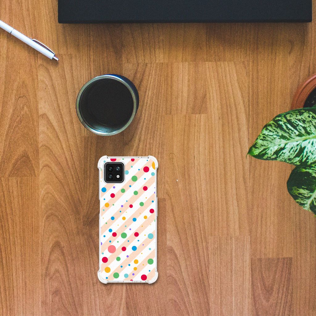 OPPO A53 5G | A73 5G Doorzichtige Silicone Hoesje Dots B2C Telecom